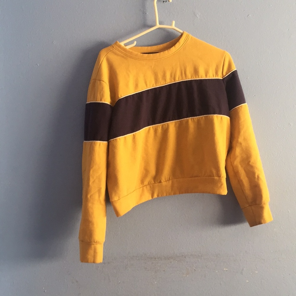 Yellow and blue sweater